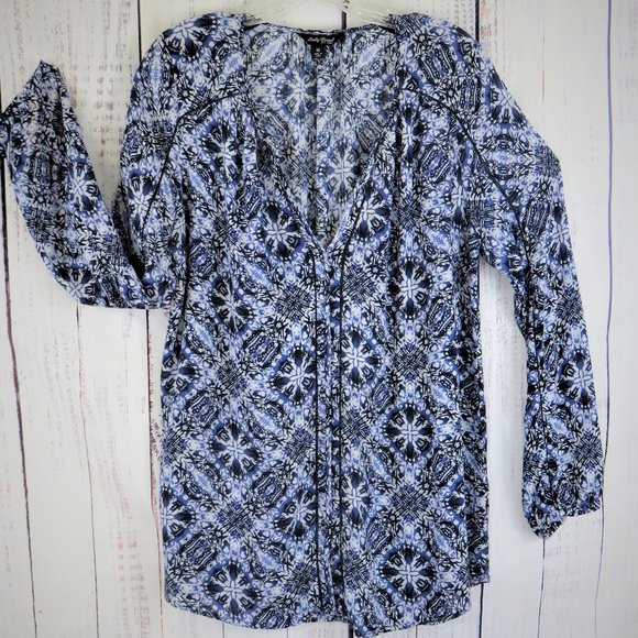 Lucky Brand Blue Blouse Top Tunic..............225 - Picture 1 of 9